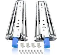 Heavy-Duty Drawer Slides with Lock and Ball Bearings, Full Extension, Side Mount, Max Load 220kg, Available in 1400-2000mm (Blu, 1700mm/68in)