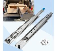 Heavy-Duty Drawer Slides with Lock Full Extension 3-Fold Ball Bearing Rails 53mm Width 120kg Load Capacity 250-1500mm Adjustable Length 2-Pack (Without Lock 1350mm)
