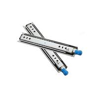 Heavy-Duty Drawer Slides with Lock Full Extension 3-Part Rails 10"-60" Ball Bearing 250 LB Capacity 34In/85Cm Ideal for Cabinets & Furniture
