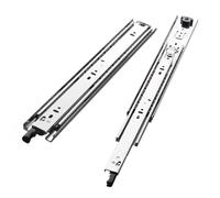 Heavy Duty Drawer Slides with Lock, Full Extension Ball Bearing Rails, Side Mount Tool Box Runner, Available in Various Lengths
