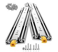 Heavy-Duty Drawer Slides with Lock, Full Extension Drawer Runners 127-220 Kg Load Capacity, 250-2000 mm Ball Bearing Side Mount Rails, 1 Pair, 76 mm B (1100 mm)
