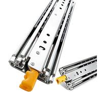Heavy-Duty Drawer Slides with Safety Lock 750mm Industrial Ball Bearing Drawer Rails Robust and Sliding Mechanism for Smooth Operation
