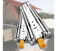 Heavy Duty Drawer Slides with Soft Close and Locking Mechanism, Supports Up to 200 Lbs, Side Mount Rails for Full Extension, Ideal for Cabinets and Tool Drawers
