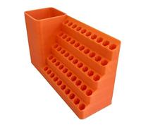 Heavy Duty Drill Bit Storage Organizer Tool Bag with Plastic Insert for Woodworking and General Home Use (Red3, 5.6X8X14cm)