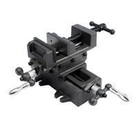 Heavy Duty Drill Press Vise, 3/4/5-Inch X-Y Compound Two-Way Moving Vise | Precision Cross Slide Table for Drilling and Milling, Heavy Duty Cast Iron, Smooth Dual Axis Adjustment for Enhanced Accuracy