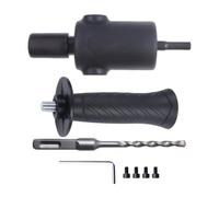 Heavy Duty Drill to Hammer Drill Adapter - Electric Hand Drills Converter for Concrete Brick Masonry - Universal Hammer Attachment with Auxiliary Handle - Stainless Steel Drive Shaft