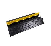 Heavy-Duty Drive Over Cable Protector Ramp - Multi-Channel Rubber Speed Bumps for Roads, 10cm/4in Wire Management Solution, Ideal for Traffic Safety and Cable Protection