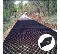 Heavy Duty Driveway Grids for Gravel Stabilization, Black Garden Shed Base Grid, Easy to Stretch, Size 3x7m/10x23ft, Perfect for Driveways and Rock Paths