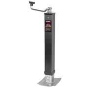 Heavy-Duty Drop Leg SquareTrailer Jack Direct Weld Jack with Footplate, 7,000 lbs Topwind, 29 Inch Lift Included Foldaway Handle (15"+13" 7000LBS Top Side)