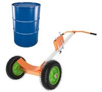 Heavy Duty Drum Cradle with Wheels, Adjustable Height Clamp for Secure Transport, Ideal for Workshop Factory Warehouse Use