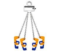 Heavy Duty Drum Lifter with G80 Lifting Chain, 4400lbs Capacity for Forklift Crane Hoist, Ideal for Plastic and Metal Drums Handling