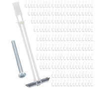 Heavy Duty Drywall Anchor Bolts with 1/4"-20 Fastener Suitable for TV Mounting Hollow Wall Anchor Bolt Screw Kit Supports Up to 270 lbs Each on 1/2 Inch Drywall Pack of 200