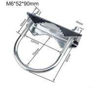 Heavy-Duty Dual Mast Clamp for Round Pipes 1-1.8 in, U-Bolt Mounting Bracket Compatible with PCS, Cellular, TV, Ham Antennas, Flagpol(B)