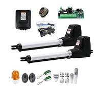 Heavy Duty Dual Wing Electric Swing Gate Opener Kit Auto Dual Gate Motor Complete Hardware Kit for Swing, Driveway, Fence Residential, Commercial(KIT E)