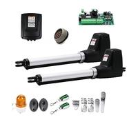 Heavy Duty Dual Wing Electric Swing Gate Opener Kit Auto Dual Gate Motor Complete Hardware Kit for Swing, Driveway, Fence Residential, Commercial(KIT C)