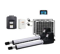Heavy Duty Dual Wing Electric Swing Gate Opener Kit Auto Dual Gate Motor Complete Hardware Kit for Swing, Driveway, Fence Residential, Commercial(KIT F)