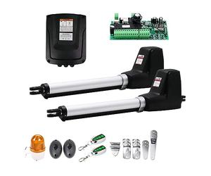 Heavy Duty Dual Wing Electric Swing Gate Opener Kit Auto Dual Gate Motor Complete Hardware Kit for Swing, Driveway, Fence Industrial Commercial(KIT B)