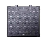 Heavy Duty Ductile Iron Square Manhole Cover with Frame 19.6in 50cm for Septic Pit Driveway Patio & Sidewalk Outdoor Access Solution