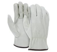 Heavy Duty Durable Cowhide Leather Work Gloves I Driver Gloves for Truck Driving, Warehouse, Gardening, Farming I Ideal use for Construction, Industrial & Personal Use (12, Large)