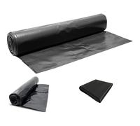 Heavy Duty Dust Sheet Greenhouse Cover Plastic Polythene Sheeting | 4m Wide 500G | Black (4m x 4m)