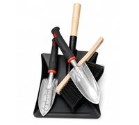 Heavy Duty Dustpan and Brush Set, Wide Hand Cleaning Dust Pan for Garden, Home, Kitchen & Outdoor Sweeping