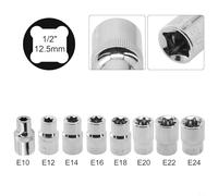 Heavy Duty E Type Socket Set For Torx Wrenches Suitable For E10/E12/E14/E16/E18/E20/E22/E24 Applications(E11)