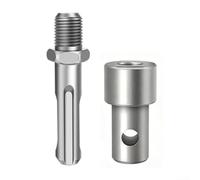 Heavy Duty Earth Auger Adapter Tool with Four Different Interface Types for Impact Wrench and Drill Use on Hammer Machines for Effective Soil Boring (A)