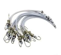 Heavy duty elastic bungee cords pack of 10, 30cm latex ropes ideal for luggage, camping gear and securing various equipment on (1)