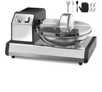 Heavy Duty Electric Food Processor, 5L Vegetable Chopper and Meat Grinder, Stainless Steel Removable Bowl, 250W, Timer Function for Home and Restaurant