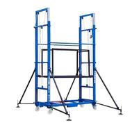 Heavy Duty Electric Lift Cart, Folding Scaffold Mobile Working Platform with Remote Control, 1100 lbs Capacity, 11.5 ft Height