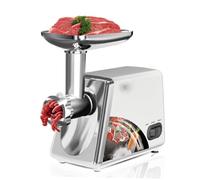 Heavy Duty Electric Meat Grinder, 2500W Stainless Steel Mincer with 1 Blade & 3 Grinding Plates for Home Kitchen and Commercial Use