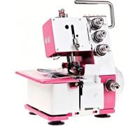 Heavy Duty Electric Overlock Sewing Machine, Pink Coverstitch Serger For Adults, 3.5mm Max Seam Thickness, 4mm/5mm Overlock Width Overlocker & Stitching Machine Pink