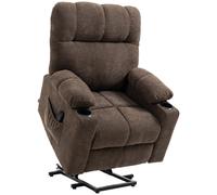Heavy Duty Electric Riser Recliner Lift Chair for Elderly Brown Armchair Sofa