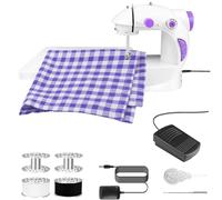 Heavy Duty Electric Sewing Machine, Mini Sewing Machine for Beginners, Adults, Professionals, 2 Speeds Adjustable, Double Thread, Household Portable Sewing Device Kit with Extension Table, LED Light
