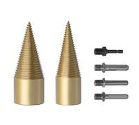Heavy Duty Electric Split Cone Drill Woodworking Firewood Set 6pcs Household 32-42mm Wood Splitting Bit Firewood Log Splitter Bit Set for Carpentry Professional Engineers Electric Screw Cone Round