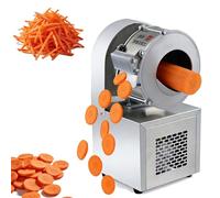 Heavy-Duty Electric Vegetable Slicer and Shredder Machine, Commercial Food Cutting Machine, Stainless Steel Vegetable Fruit Slicing Cutter for Pepper Potato Processing