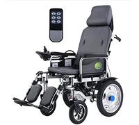 Heavy Duty Electric Wheelchair With Headrest,Foldable Folding And Lightweight Portable Powerchair Remote Control,Electric Power Or Manual Manipulation,Adjustable Backrest Pedal