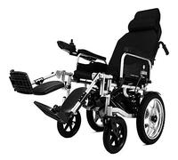 Heavy Duty Electric Wheelchair With Headrest,folding And Lightweight Portable Powerchair With Seat Belt,electric Power Or Manual Manipulation,adjustable Backrest And Pedal Motorized Wheelchairs