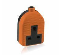 Heavy Duty Electrical 13 amp 1 Gang Re-Wireable Rubber Block Extension Socket - Orange (single socket)