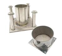Heavy-Duty Elevated Post Support Set of 2, Concrete Foundation Anchor Plates for Mailboxes/Fences/Decks, Round Anchor Kit (Dia 70mm)