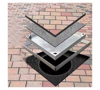 Heavy Duty Embedded Septic Tank Lid Square, Load Bearing 304 Stainless Steel Invisible Manhole Cover for Sewage Basin
