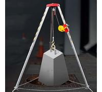 Heavy-Duty Emergency Rescue Tripod, Fire Safety Lifting Equipment, Industrial Rescue Tripod Kit for Firefighters, Portable Tripod for Safe Lifting and Rescue Operations.