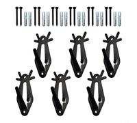 Heavy Duty Euro Mount Deer Skull Hooks for Trophy Display, Set of 6 Hooks with Screws and Expansion Bolts for Hanging Deer, Moose, and Buffalo Skulls (B)