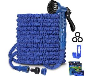 Heavy Duty Expandable Garden Hose Pipe Spray Gun Expanding Stretch Pipe 50-100FT
