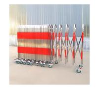 Heavy-Duty Expandable Metal Safety Barrier - Portable Retractable Crowd Control Gate with Wheels - Foldable 1.3 x 5 m Garage Security Fence