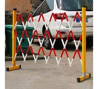 Heavy-Duty Expandable Mobile Barricade Gate with Casters - Telescopic Non-Slip Barrier for Schools, Garages, Work Zones - Traffic Safety Fence for Enhanced Protection