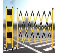 Heavy Duty Expandable Mobile Barrier Gates 3.9ft/5ft Height Crowd Control Industrial Traffic Driveway Fence for Security & Access Management (1.5m x 5m / 5ft x 16.4ft)