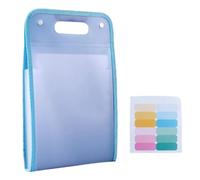 Heavy Duty Expanding File Folder Organizer with Multiple Pockets for Efficient Document Storage and School Home Use (Blue, 36X24CM)