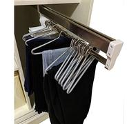 Heavy Duty Extendable Pull Out Closet Rod - Closet Clothes Hanger Rail, Adjustable 30-80Cm Pull Out Closet Rod, Metal Extendable Clothes Rail Trouser Hanger, Wardrobe Organize,50cm