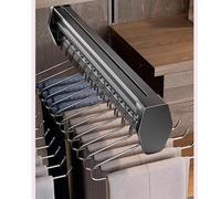 Heavy Duty Extendable Pull Out Closet Rod - Sliding Wardrobe Rail Clothes Rack, Multiple Adjustable Length Options 26-57cm，Clothes Hangers Not Included(410MM/16.1INCH)